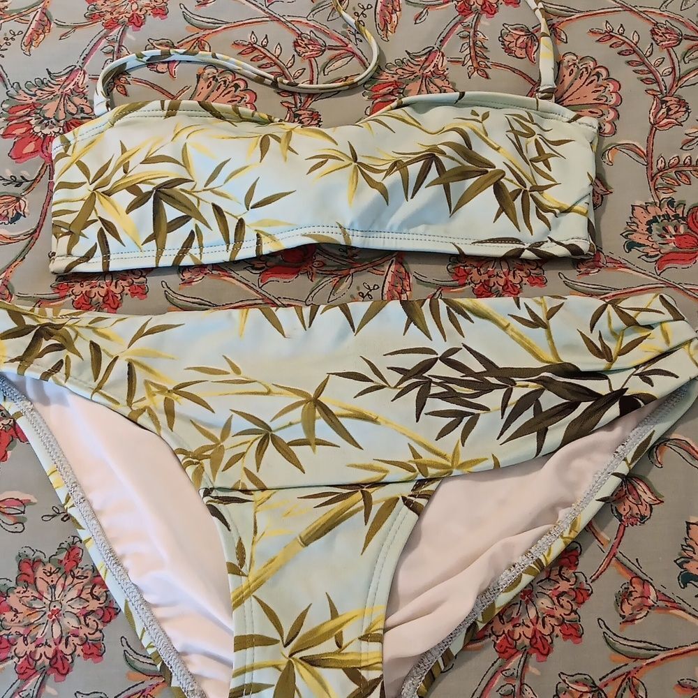 Tommy Bahama Leaf Print Two - Piece Swimsuit
